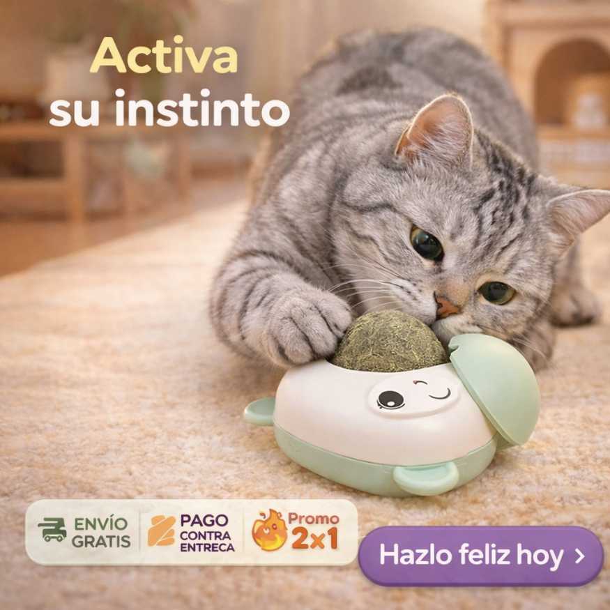 Pelota de Catnip Antiestrés para Gatos – Pack x2