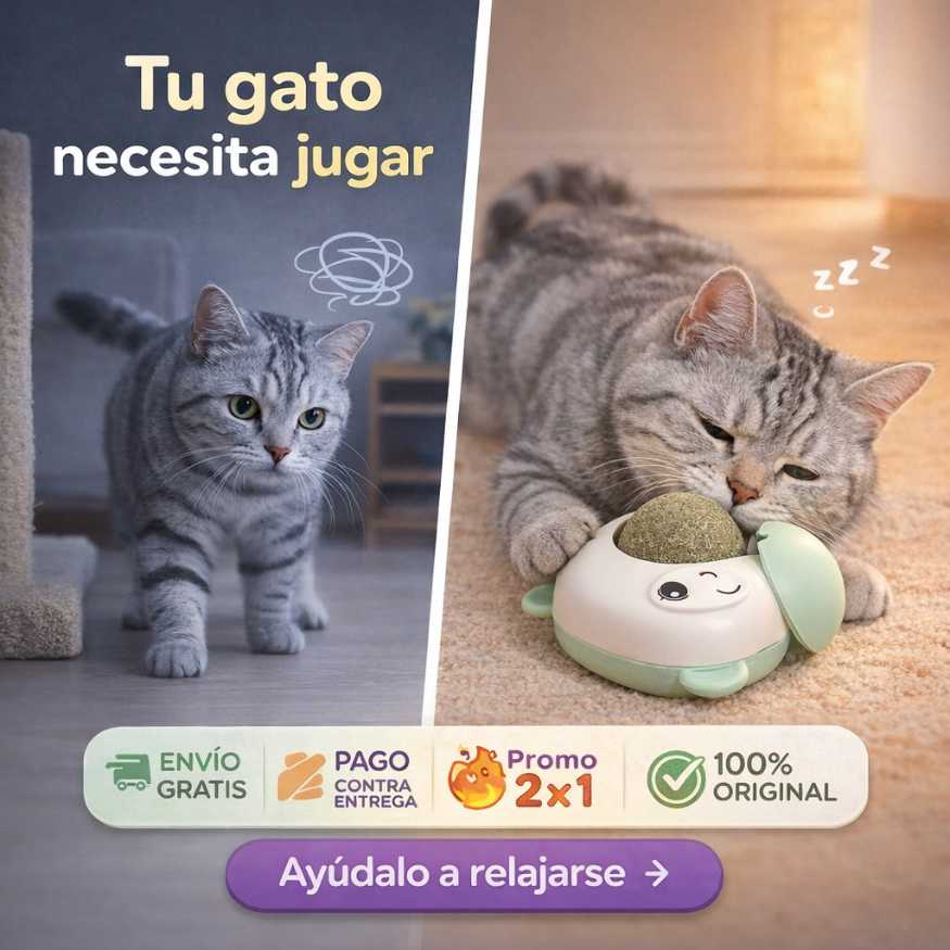 Pelota de Catnip Antiestrés para Gatos – Pack x2
