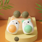 Pelota de Catnip Antiestrés para Gatos – Pack x2