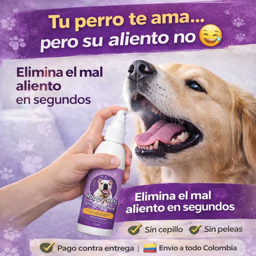 Happy Pets™ - Spray Oral Para Mascotas